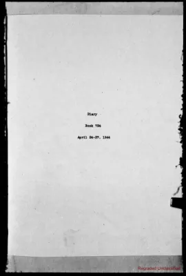 Volume 724, April 24 – April 27, 1944