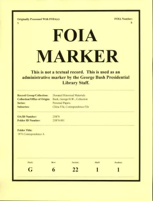 1974 Correspondence A