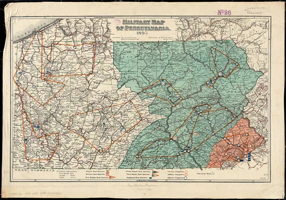Military map of Pennsylvania