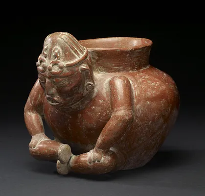 Seated Male Effigy Vessel