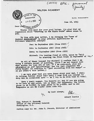 Robert F. Kennedy's Children Schooling