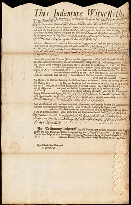 Hannah Martin indentured to apprentice with Isaac Bauldin of Sudbury, 28 December 1749