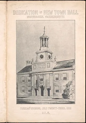 Dedication of New Town Hall Program, 1929