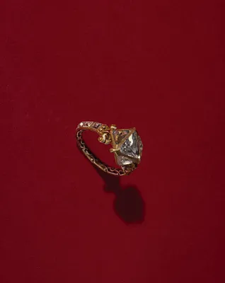 Enameled Gold and Diamond Ring
