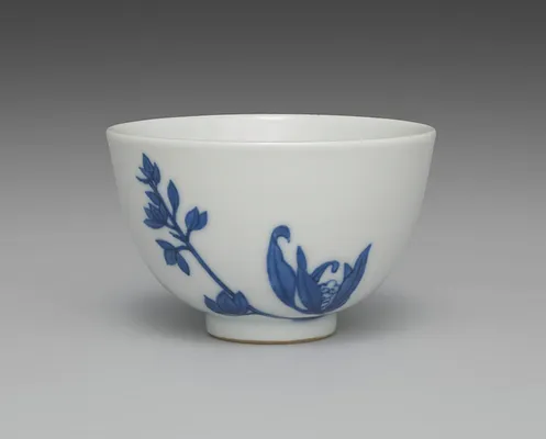 Teacup from Tea Set with Orchids