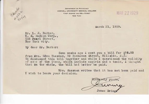 Letters Received to L.F. Barker [H.H. Barker], March 21, 1929