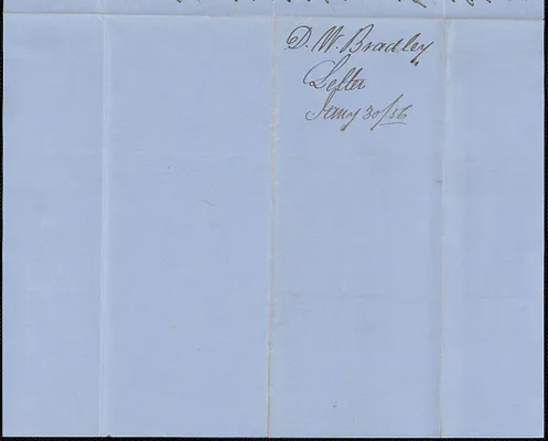 D. Bradley to W. A. Harrington, 30 January 1856