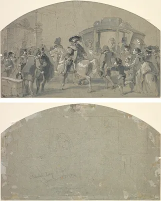 Street Scene (recto); Sketches (verso)
