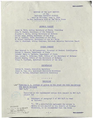 Minutes of the Forty-First Meeting of the National Security Council