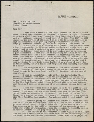 F. E. Lonas typed letter signed (copy) to Alvan T. Fuller, New York, N. Y., August 7, 1927