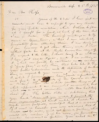 Letter from William Smyth, Brunswick, to Amos Augustus Phelps, Apr 26th 1838