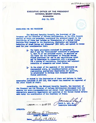Memorandum from James S. Lay, Jr. to President Harry S. Truman