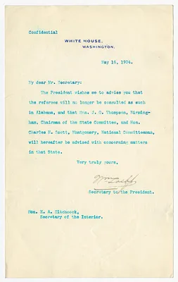 Letter from William Loeb, Jr. to E. A. Hitchcock