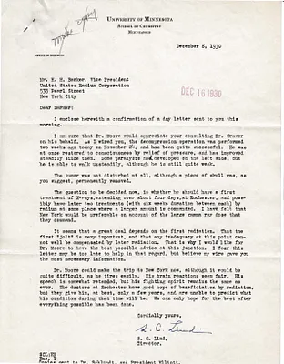Letters Received to H.H. Barker, December 8, 1930