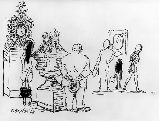 Visitors to Gallery XI admire clock