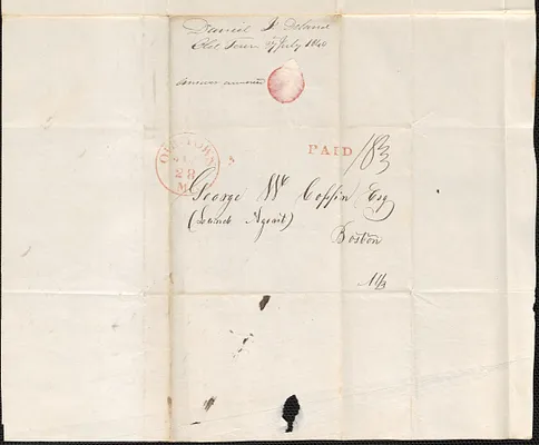 Daniel J. Deland to George Coffin, 27 July 1840