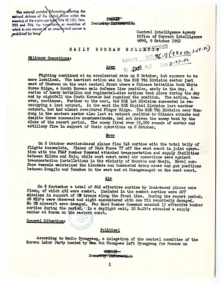 Memorandum, Daily Korean Bulletin