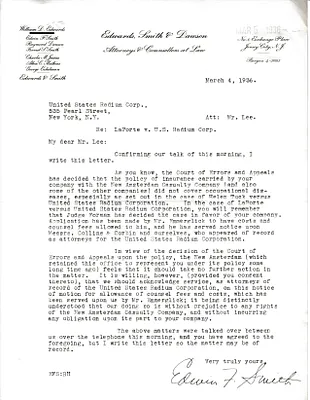 Letters Received to Mr. Lee [C.B. Lee], March 4, 1936