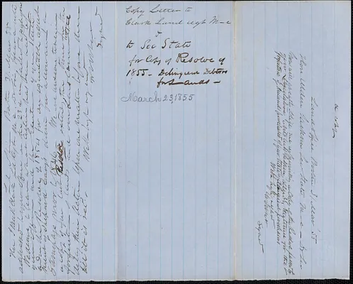 Copy of a letter from Ebenezer Bradbury to Isaac R. Clark, 23 March 1855