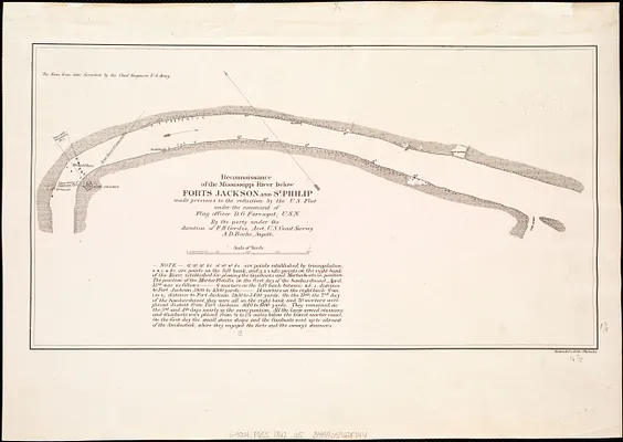 Reconnoissance of the Mississippi River below Forts Jackson and St. Philip