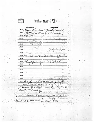 Lyndon Johnson's 1958 Desk Diary, beginning 5/23/1958