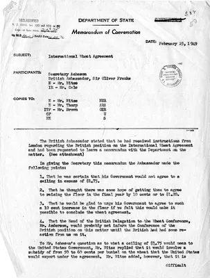 Memorandum of Conversation with Secretary of State Dean Acheson, Ambassador of Great Britain Oliver Franks, and Others