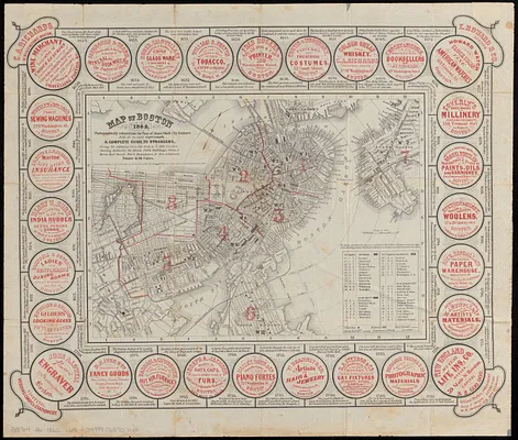 Map of Boston 1862