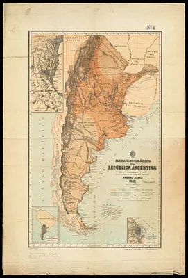 Mapa geográfico de la Republica Argentina