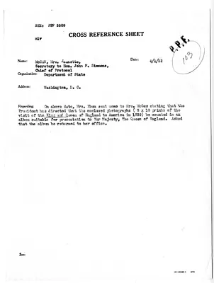 Cross Reference Memorandum