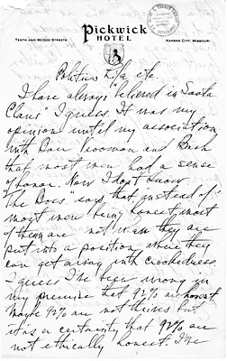 Longhand Note of Judge Harry S. Truman