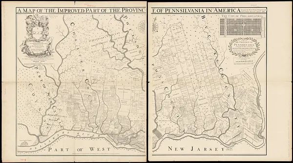 Fac simile of Holmes' map of the Province of Pennsylvania