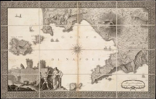 Carta Del Littorale Di Napoli e de luoghi antichi più rimarchevoli di quei Contorni
