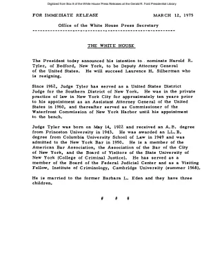 Tyler, Harold R. [Biography]