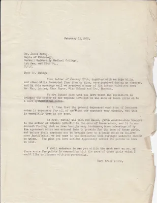 Letters Sent to James Ewing, February 11, 1932