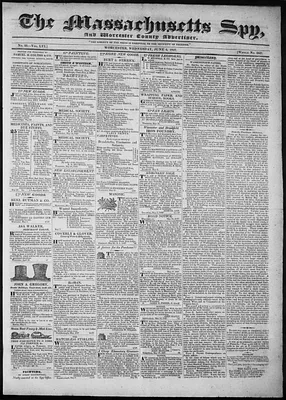 The Massachusetts Spy, and Worcester County Advertiser