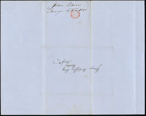 John Winn to George Coffin, 20 February 1850