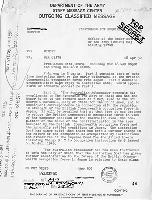 Telegram to the Commander in Chief, Far East