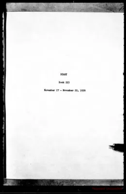 Volume 223, November 17 – November 22, 1939