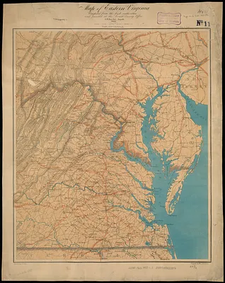 Map of eastern Virginia