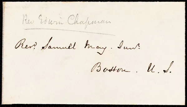 Letter from Edwin Chapman, Bristol, [England], to Samuel May, May 27, 1852