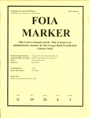 Brazil Environmental Conference 1991