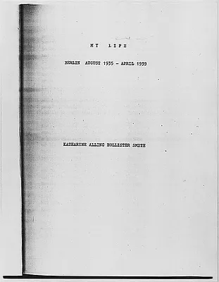 Unpublished autobiography of Katherine A..H. Smith