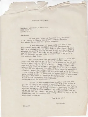 Letters Sent, December 16, 1929