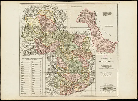 Carte générale des états du Roi de Sardaigne, reduite d'après la grande carte