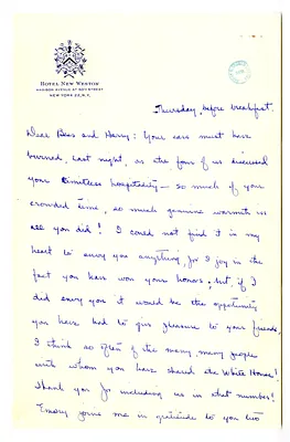 Letter from Martha Jane to Bess and Harry S. Truman