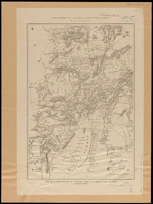 Carte de la partie sud-ouest de la province d'Oran et des régions voisines du Maroc