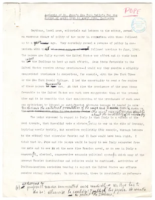 Analysis of Mr. [Generoso] Pope's New York Daily's For the Period of April 25th to April 29th, Inclusive