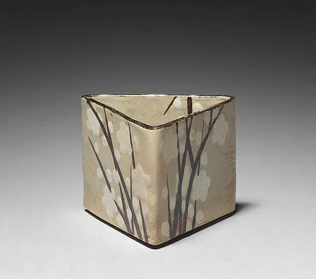 One of Five Serving Bowls (Mukozuke) with Prunus Design