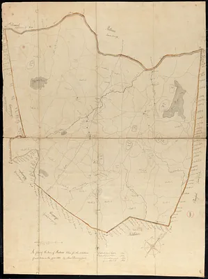 Plan of Andover made by Moses Dorman, Jr., dated 1830
