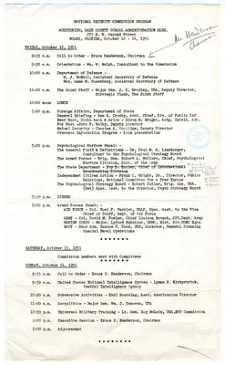 National Security Commission Programs, Miami, Florida